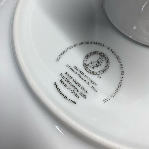 Beatrix Potter Peter & Momma Rabbit Easter 10.5" Dessert Cake Stand Pedestal - Picture 7 of 7